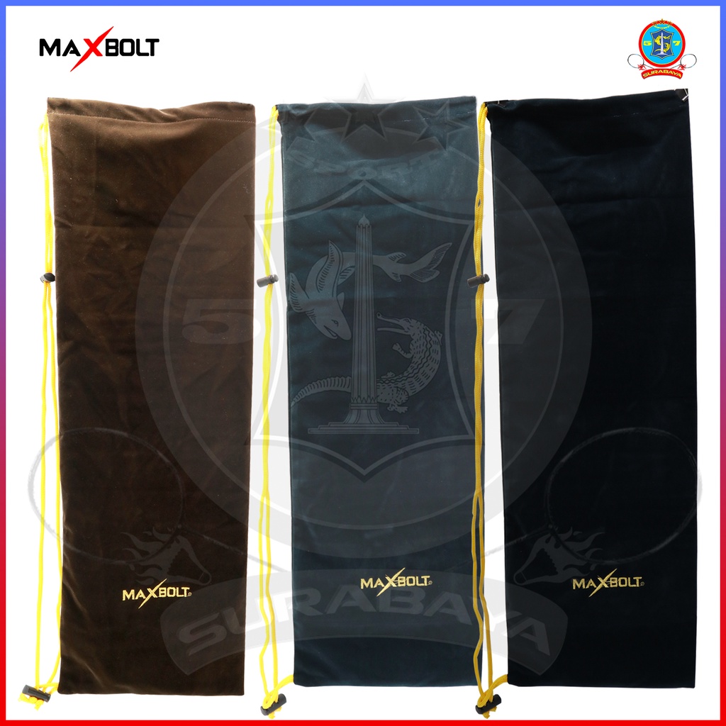 Tas Raket Kain Serut Maxbolt Bordir Badminton