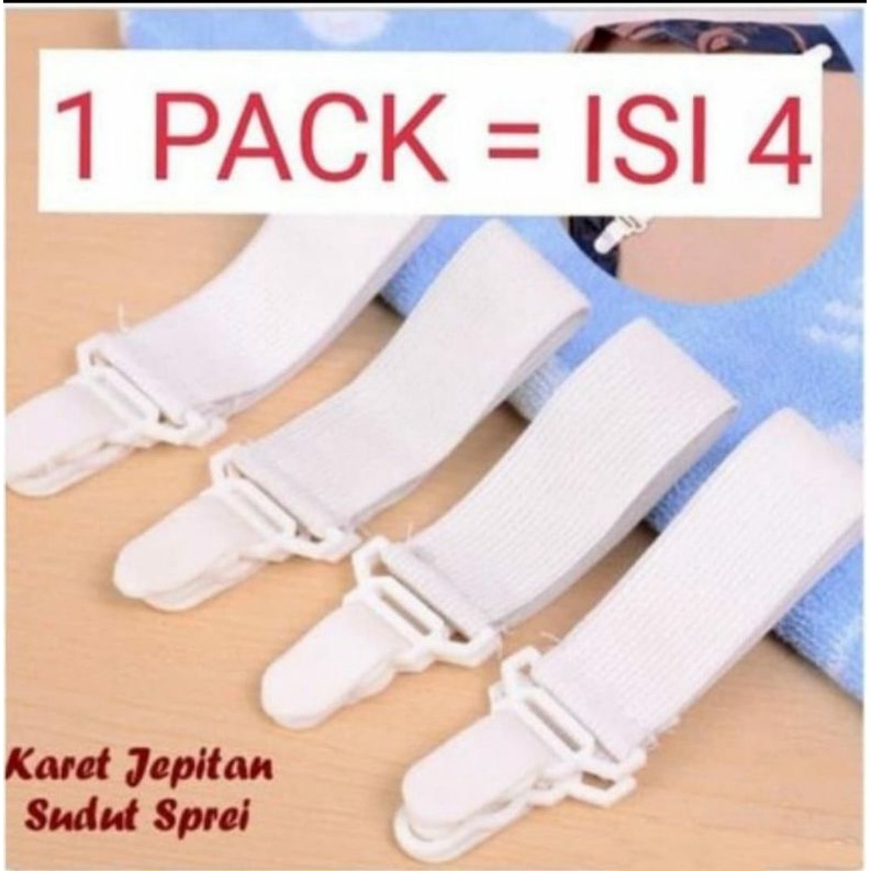 Tali Jepitan Pengikat Sudut Sprei Set Isi 4pcs