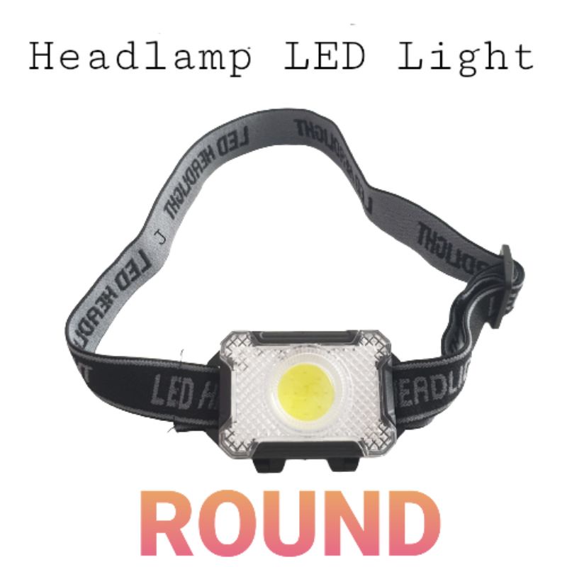 HEAD LAMP  LED ROUND /  SQUARE /Headlamp LED Light Senter Kepala Fokus Lebar  / lampu kerja (J031/J033)