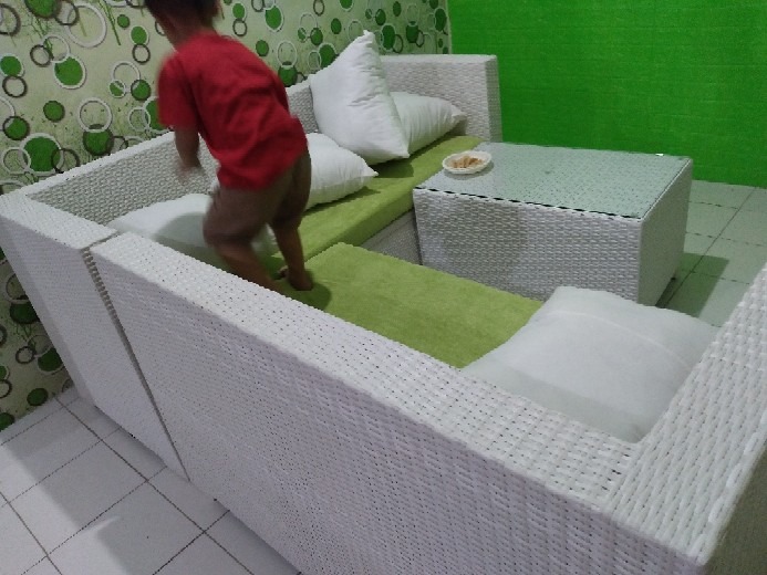 Set Sofa L Full Storage 250x180  Rotan Sintetis