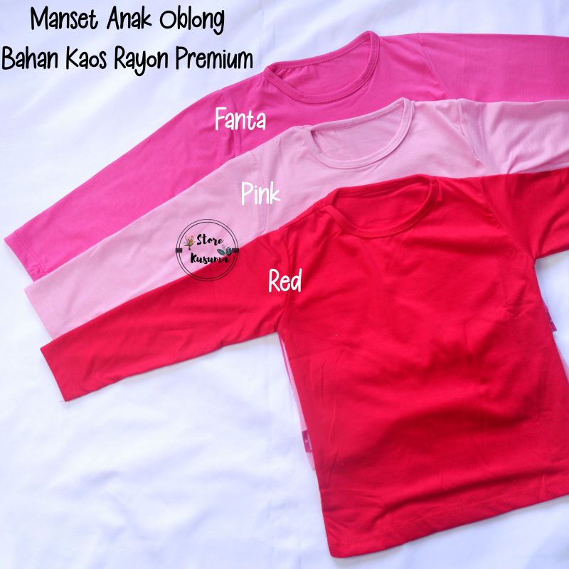 Manset Kaos anak size S umur 1-2tahun bahan kaos premium model krah oblong