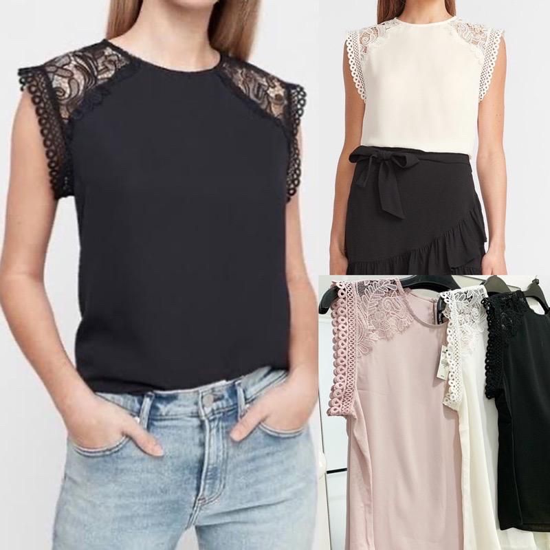 Blouse lace shoulder EXPRESS