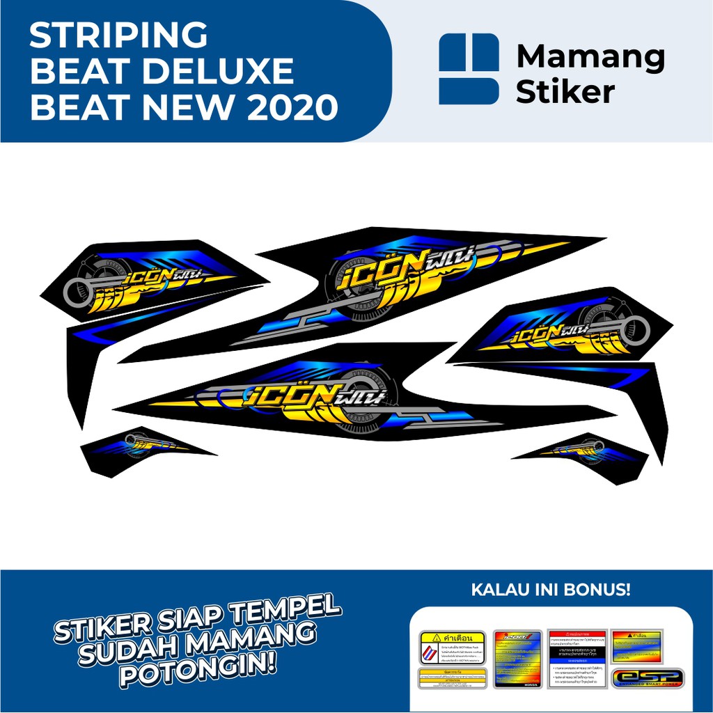 STRIPING BEAT 2020 Motif 1 Thailook/STIKER BEAT DELUXE/STICKER BEAT NEW 2021/HONDA BEAT 2020 2021/MO