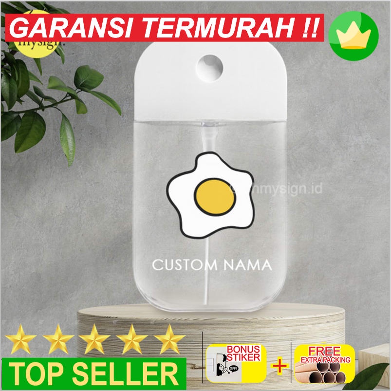 

Terlaris Custom Nama Pocket Hand Sanitizer Spray Botol Bottle 45 ML - Telor Keren