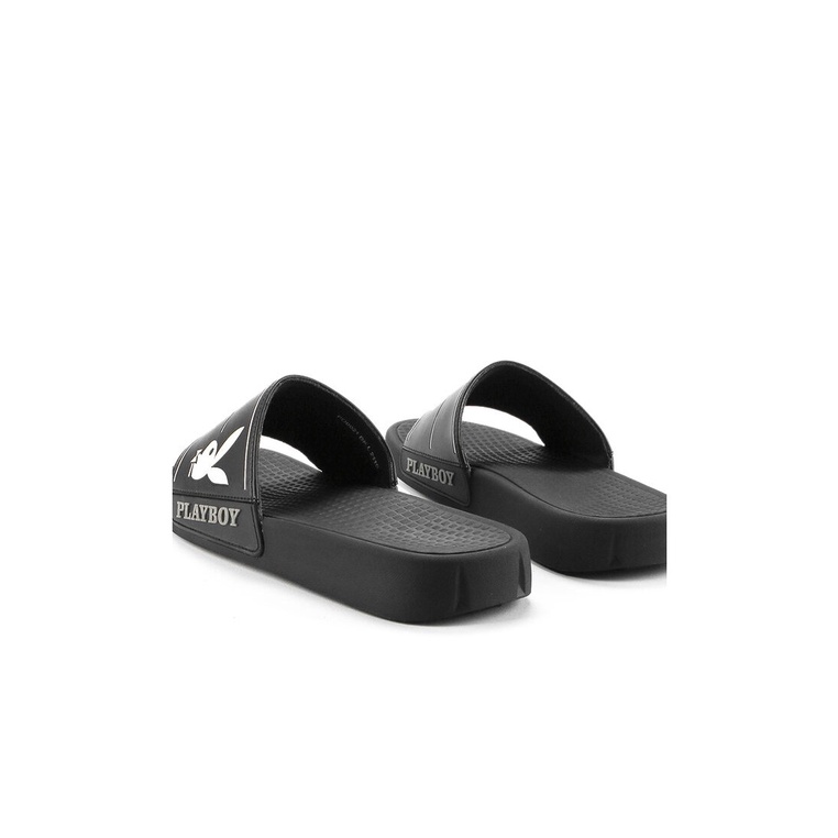 SANDAL SLIDE PLAYBOY PRIA ORIGINAL CASUAL BRANDED ASLI HITAM PL15