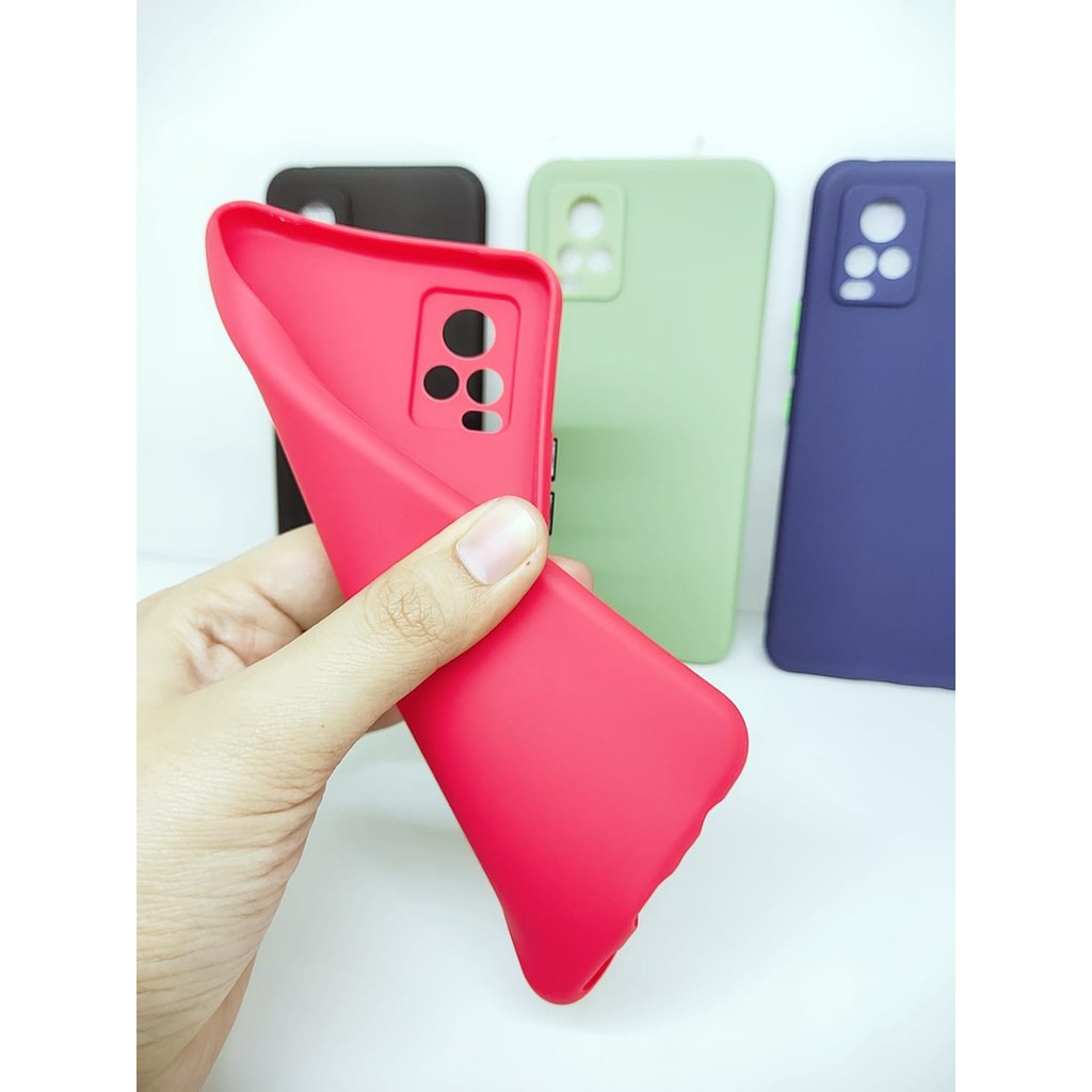 SMPC TPU Candy Vivo V20 6.44 inch SoftCase Macaron Protection Camera Tombol Warna