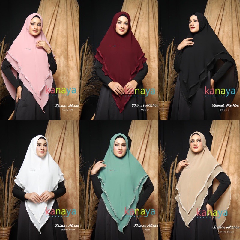 Khimar ALISHBA renda by KANAYA | khimar cerutty | khimar babydoll | khimar kanaya