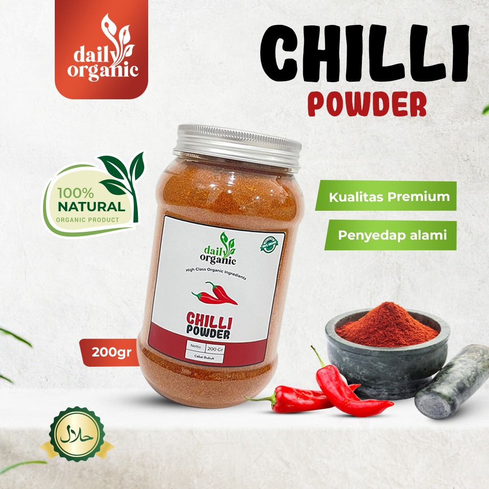 Chili Powder Cabe Bubuk Cabai Bubuk Halus Premium Daily Organic