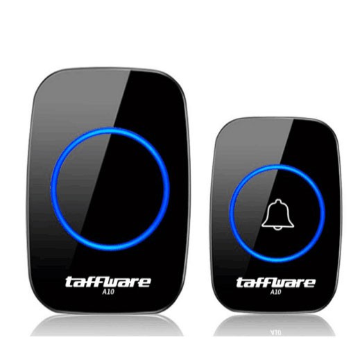 Taffware CACAZI A10 Bel Pintu Wireless Remote Doorbell LED 38 Tunes 1 PCS Receiver - Black