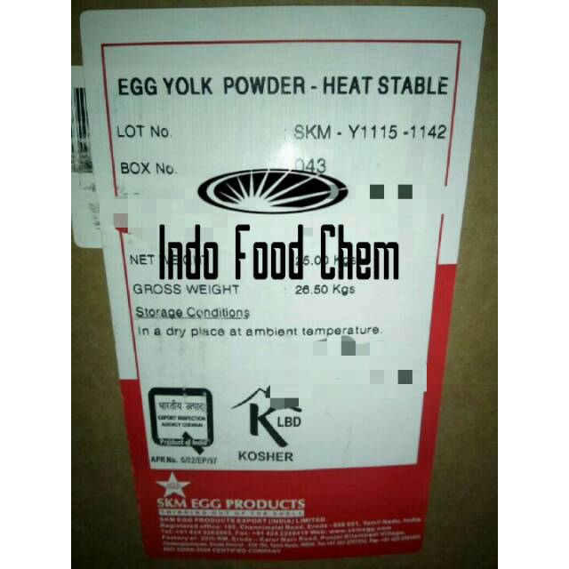 

Egg Yolk Powder - Tepung Kuning Telur 1000gr