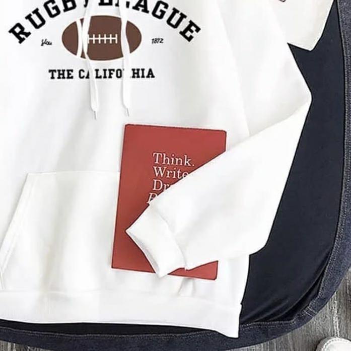 ۩ SWEATER HOODIE WANITA || RUGBY CALIFORNIA SWEATER HOODIE ➭