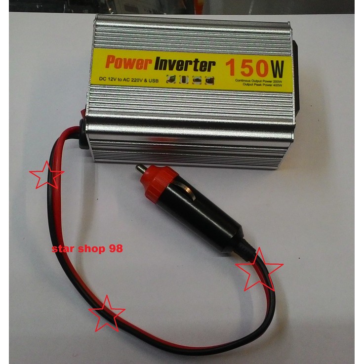 POWER INVERTER 150W DC 12V TO AC 220V ada port usb inverter