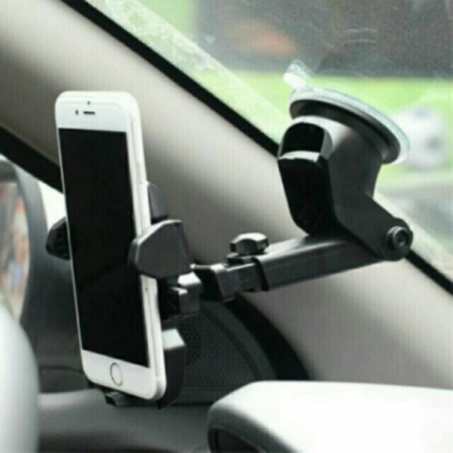 360° Holder Handphone / tablet universal Leher Panjang Bisa Berputar Untuk Mobil