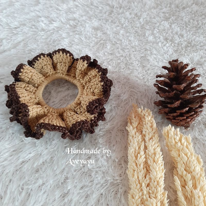 Ikat Rambut Rajut  Handmade Ayeyayu / Ikat Rambut Lucu / Ikat Rambut Rajut Warna - Warni / Ikat Ramb