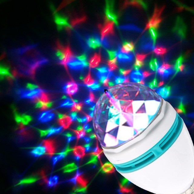 Lampu Disco LED Hias Disko Rotating Light RGB Berputar Party Light Full Colour 3 Watt