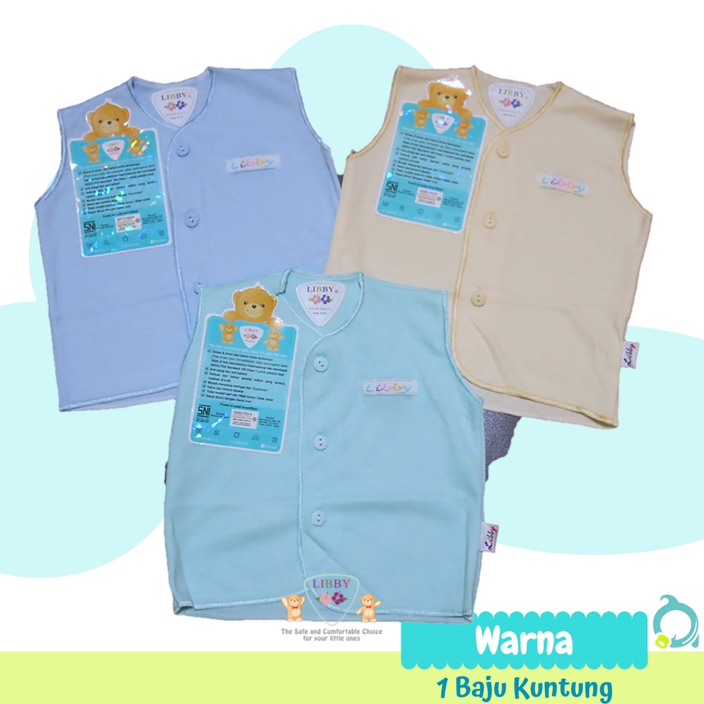 LIBBY Baju Kuntung Warna Size Newborn | 3-6 (1 pcs)