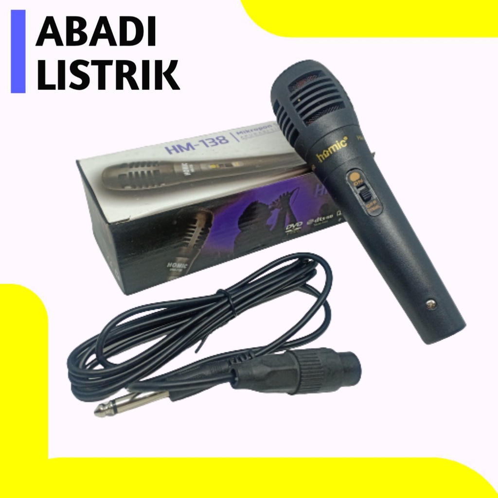 Mic Karaoke/Mikrofon Kabel Mini merk Homic