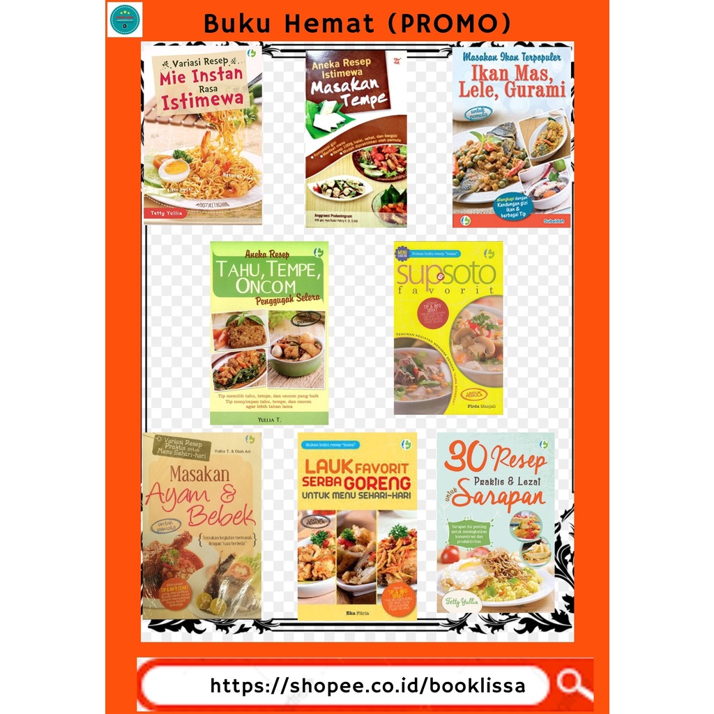 Jual BUKU RESEP / MASAKAN ( PROMO 10K ) | Shopee Indonesia