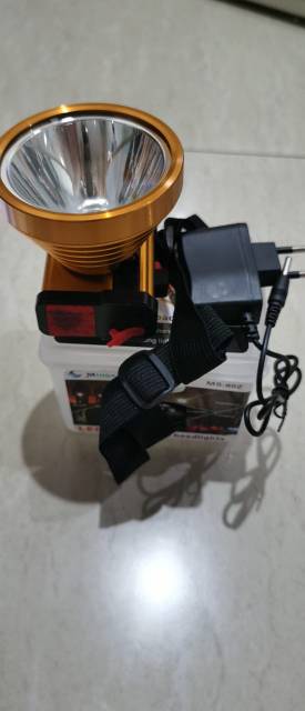 Senter Kepala 50 Watt  MS-602 Bisa Charge / 50 Watt Head Lamp