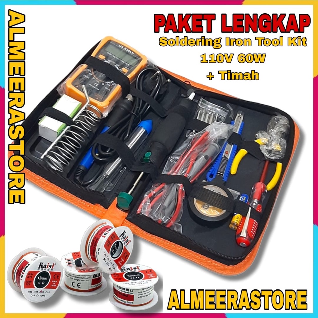 Jual Set Peralatan Solder Handskit Soldering Iron Tool Kit V W