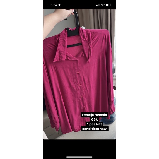 kemeja fuschia