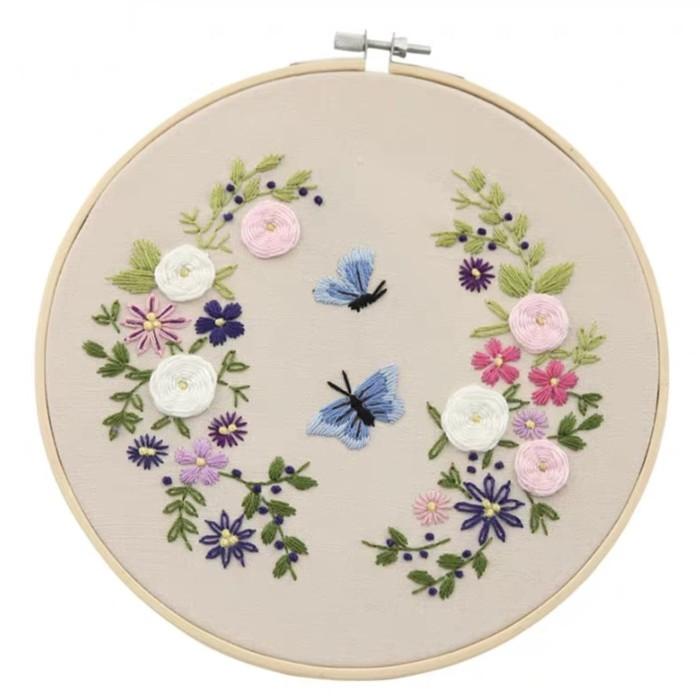 DIY embroidery kit sulam butterfly