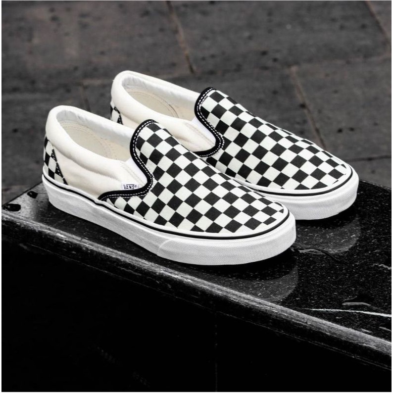 SEPATU VANS CHEAKERBOARD SLIP ON KLASIK PRIA DAN WANITA SIZE 36-44