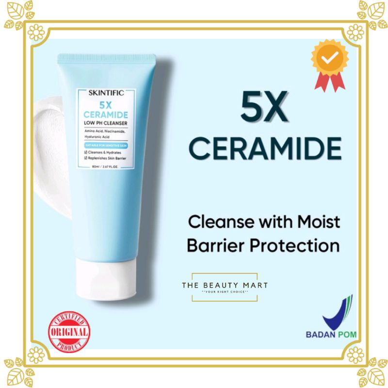 SKINTIFIC - 5X Ceramide Low pH Cleanser Facial Wash Gentle Cleanser