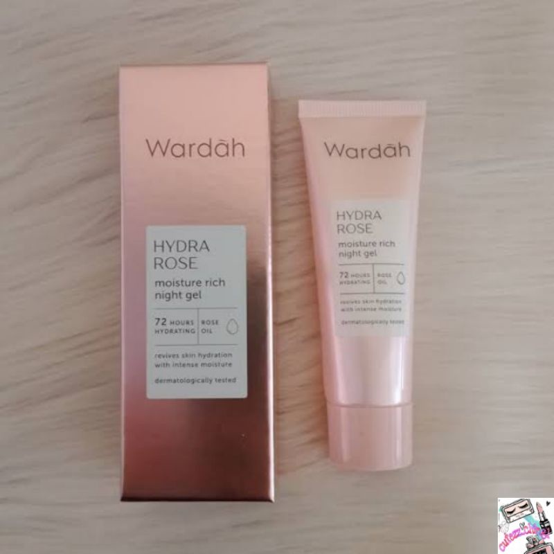 ☃Cutezz_Ching1☃Wardah Hydra Rose Moisture Rich Night Gel 17ml