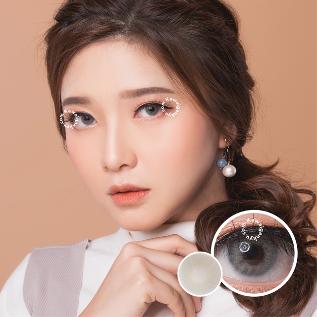 KawaiGankyu Softlens - Kitty kawaii mini ava gray (1botol)