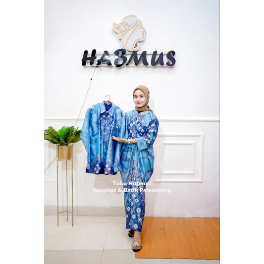 couple kaftan jumputan palembang asli sutra silk