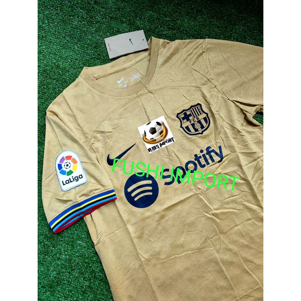 Jersey Baju Bola Barca Away Full Patch 2022 2023 Grade Ori