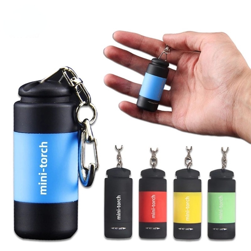 Lampu Senter LED Mini Portable Anti Air USB Rechargeable Untuk Camping / Hiking
