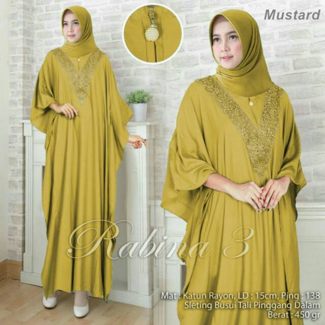AR RABINA KAFTAN, KATUN RAYON, ADA WARNA