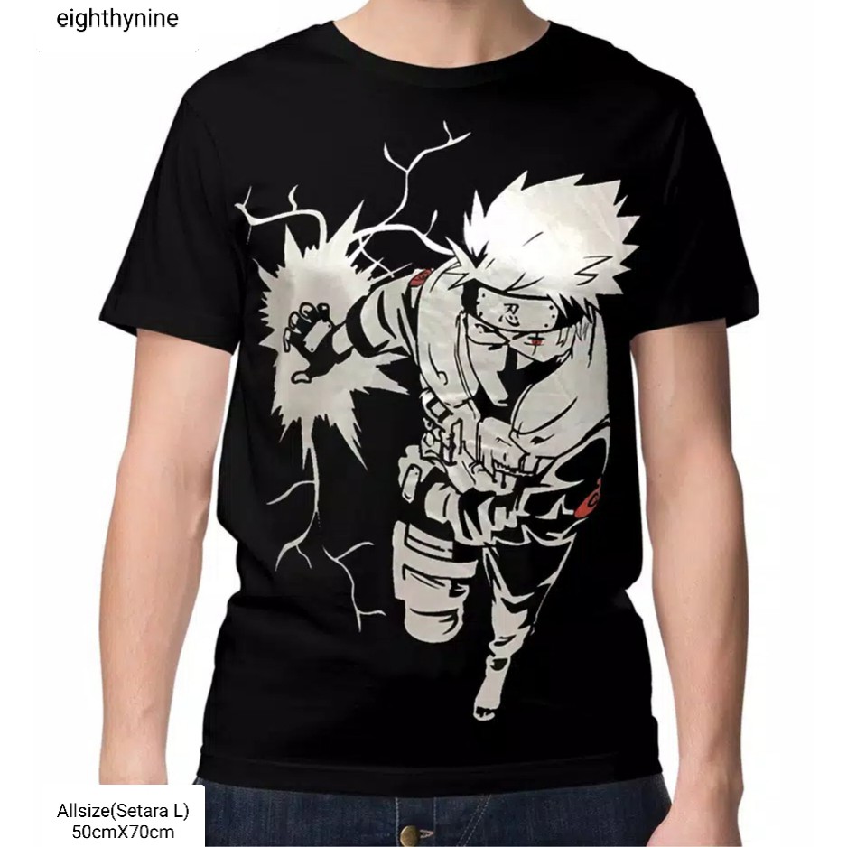 Baju Kaos Anime HATAKE KAKASHI (hitam)
