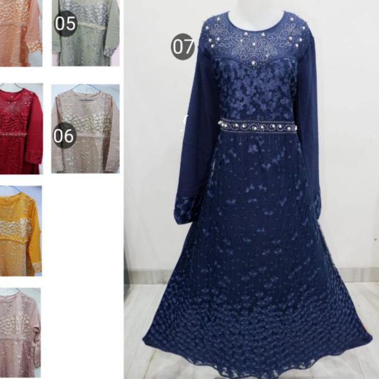 Hot Promo ( Kode 363 Tile Jumbo ) Gamis Tile Muslim / Dress Tile Muslim / Dress Muslim Jumbo / Gamis