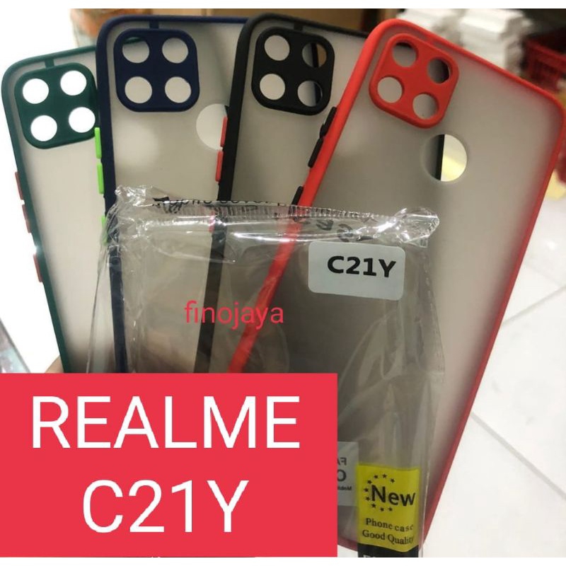 Case Aero My choice Realme C21Y Silikon Dove Pelindung Camera