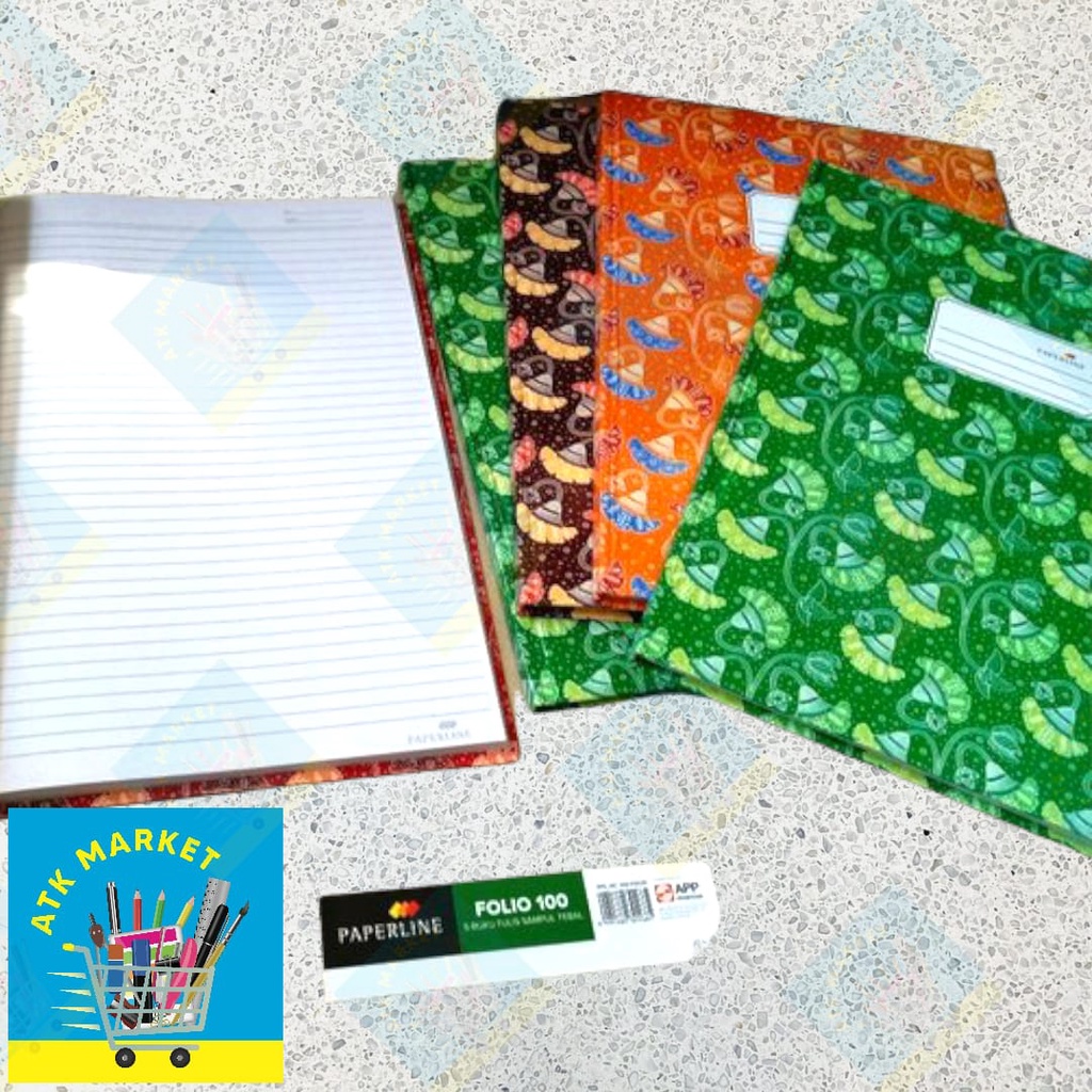

Buku Tulis Hardcover Kiky / Paperline / Oakey Folio 100 Lembar