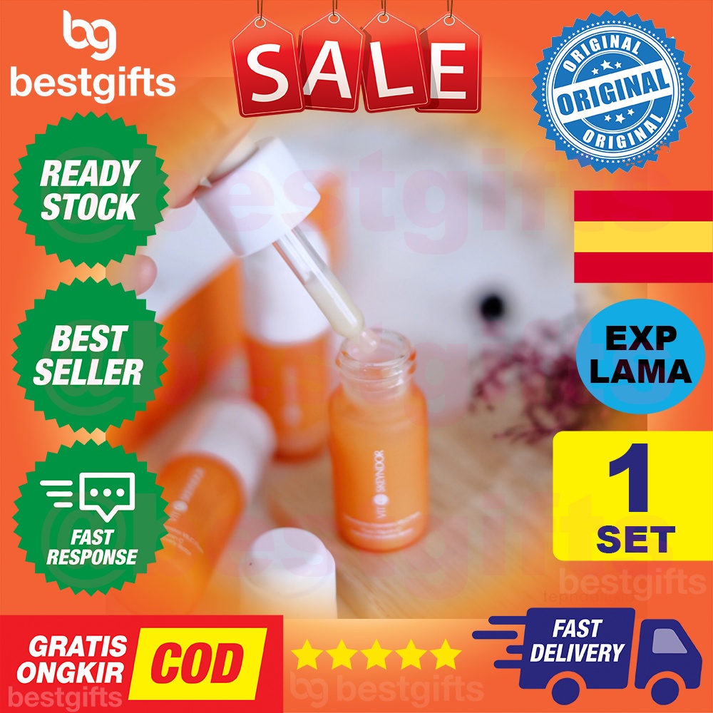 SKEYNDOR PURE VITAMIN C INTENSE FACTOR MENYAMARKAN KERUTAN PADA KULIT WAJAH MENCERAHKAN ANTI AGING 1 SET