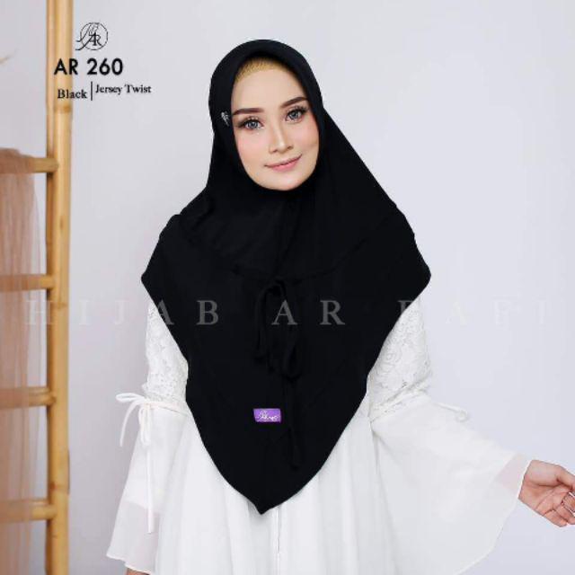 Hijab arrafi ORI AR 260 hijab instan best seller-black