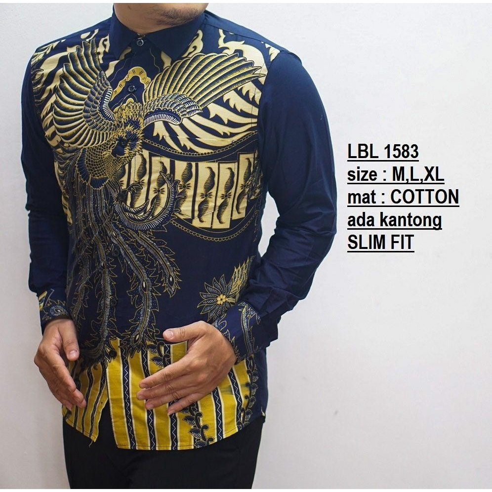 FOYL69 KEMEJA BATIK PRIA SLIM FIT MEWAH UNIK BAJU BATIK PRIA BEST SELLER