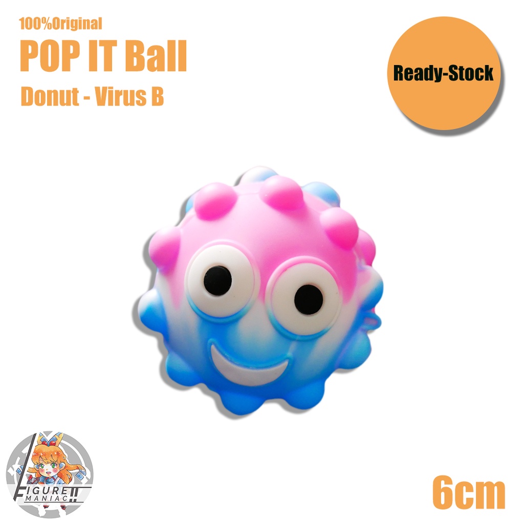 POP IT Ball Bola Virus Donat Donut Bekel Premium Mainan Anak Squishy