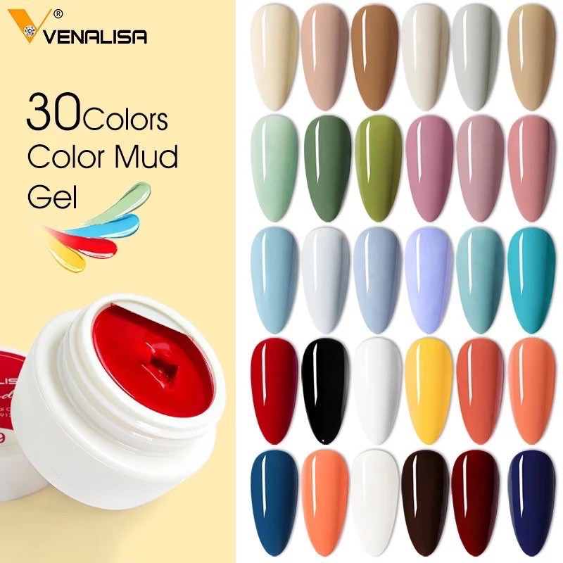 1 Set VENALISA MUD PAINTING GEL NUDE /GEL LINER UV GEL POLISH 5ML/ GEL PAINTING 5ML