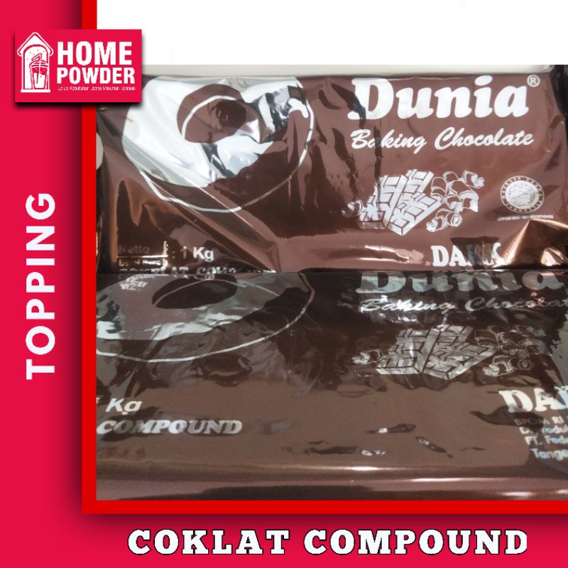 

Coklat Compound Dunia Baking Chocolate Dark 1kg Coklat batangan Kiloan Murah