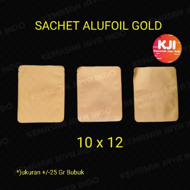 Kemasan Sachet Alufoil Gold 10 x 12.kemasan kopi. Kemasan sachet. Sachet gold emas