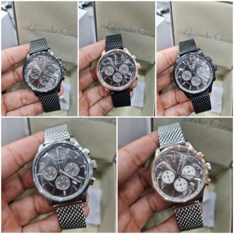 jam tangan alexandre christie ac6574 unisex sandrope 6574