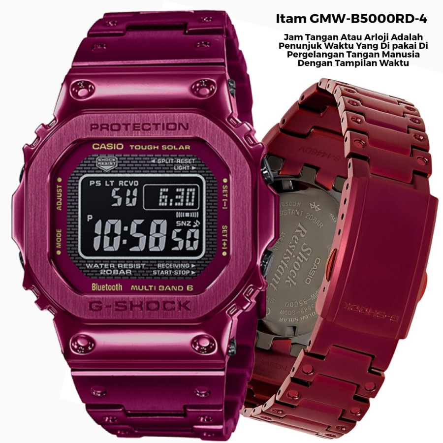 Promo Jam Tangan Casio G-Shock GMW-B5000RD-4 Digital Strap Staoinless Jam Tangan Pria Sporty Bayar d