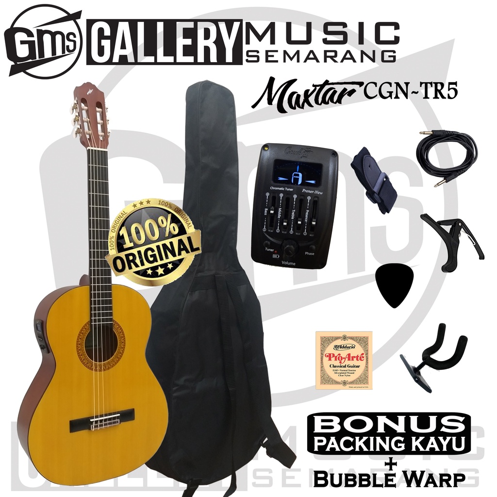 ORIGINAL!!! Gitar Klasik Elektrik Maxtar CGN-TR5 Gitar Klasik Nylon Original Preamp Equalizer Tuner Cowboy Prener New