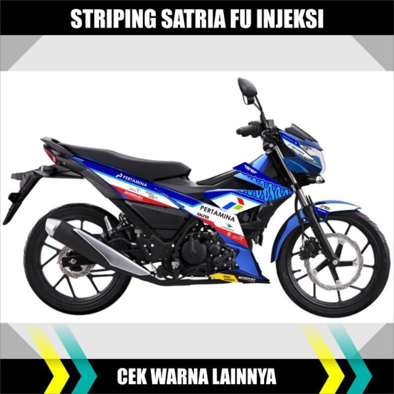 Striping Satria Fu injeksi Striping Variasi motor Satria Fu injeksi Pertamina Mandalika