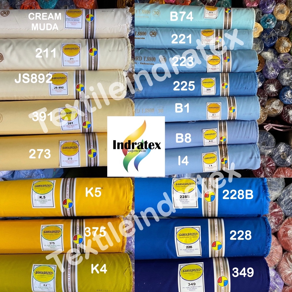 ( per 1 roll ) KAIN OXFORD SARI WARNA SARIWARNA LEBAR 115 CM per roll BAHAN BAJU SERAGAM KERUDUNG MASKER dress tunik koko gamis